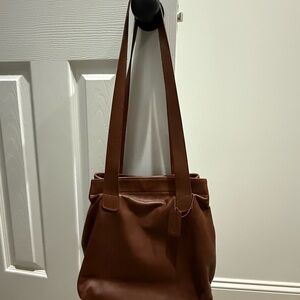 Vintage Coach Brown Leather Shoulder Bag